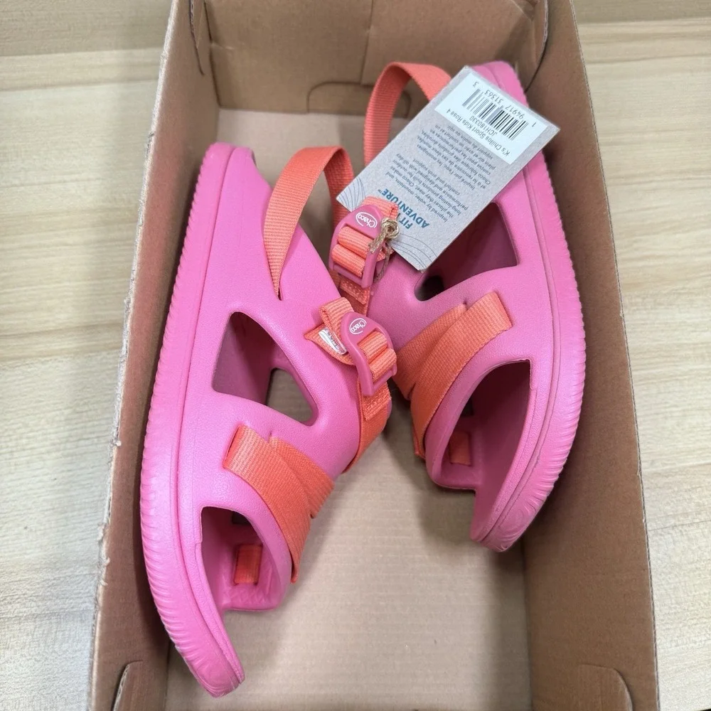 Chaco's‎ Chillos Sport Sandals Kids Youth Sz 4 Rose Pink Hiking Swimming Slip On